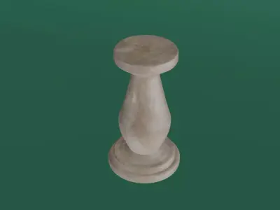 3D Pedestal Model Free low-poly 3D model