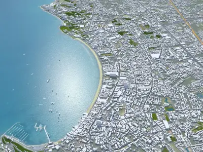 Chon Buri Thailand 120km Low-poly 3D model