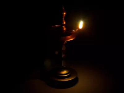 Indian Traditional Lamp 3D Single Flame animation for Blender UE 3D model