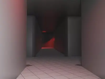 Liminal Space 3D Scene Atmospheric Lighting 3D model