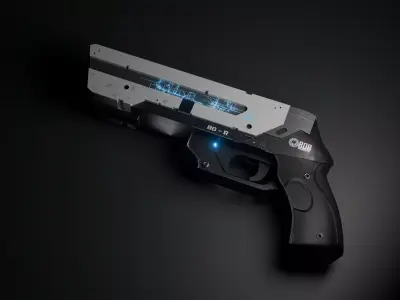 Futuristic Handgun - Sci Fi Pistol Low-poly 3D model