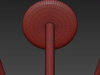 Chandelier modern with lights 3D model