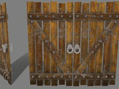 Medieval Door  Low-poly 3D model