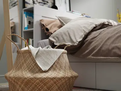 BRIMNES ikea bed frame 3D model