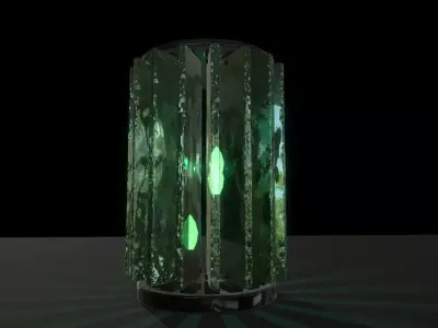 vintage crystal lamp Low-poly 3D model