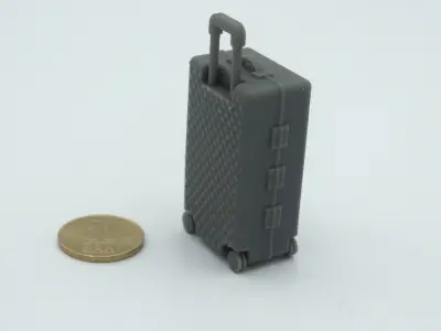 miniature Rolling suitcase 1 3D print model