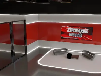 TV News Studio 3D model