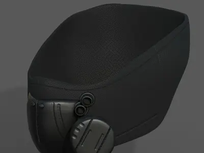 gas mask helmet protection scifi Low-poly 3D model