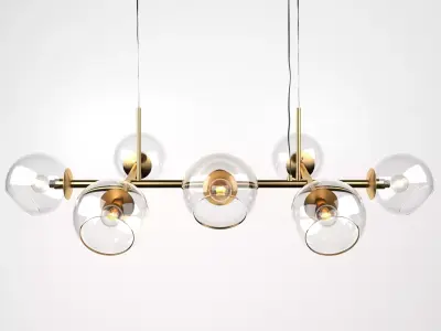 Staggered Glass Chandelier 3D model