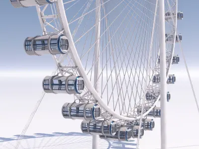 Singapore Flyer observation wheel 3D model