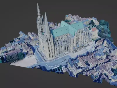 Chartres Cathedral 3D Scan Single Material 3D model