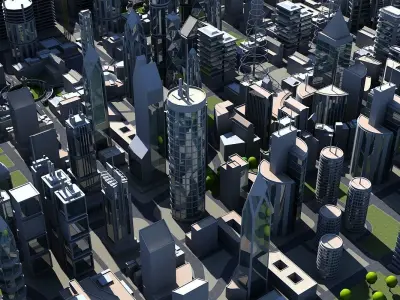 City Builder 1 Tileable 3D model