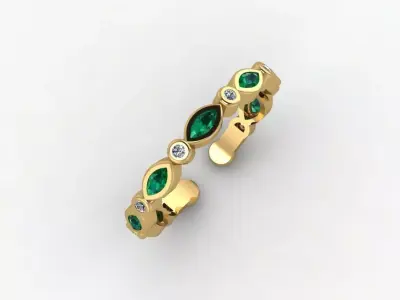 Ring - Gold - Silver 3D print model