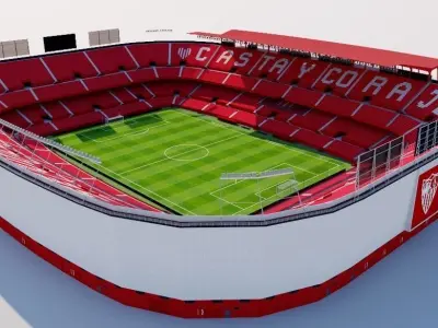 Ramon Sanchez Pizjuan Stadium - Sevilla FC  Low-poly 3D model