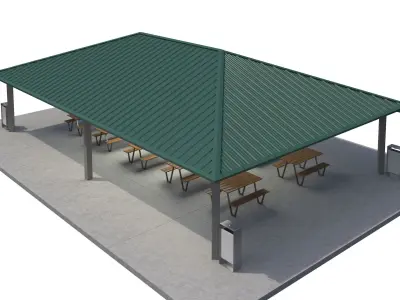 Public Building-006 Park Pavilion 3D model