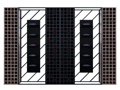 Wine Shelf 3 3D model