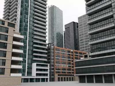 City Building Collection 1 Low-poly 3D model