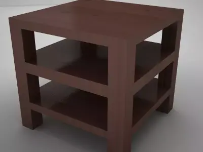 coffe table square 2 Low-poly 3D model