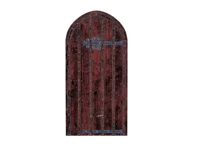 Castle Door 07 Low Poly Realistic Low-poly 3D model