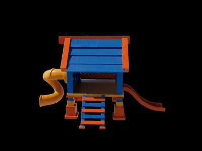 Playground Slides 3D model