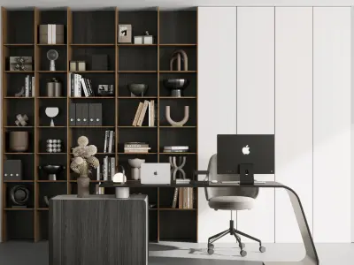 Reception desk - office furniture 09 Low-poly 3D model