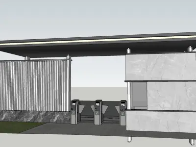 Gate house 3d model  3D model