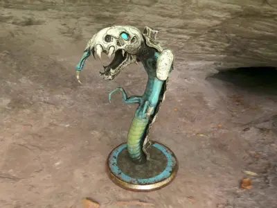 Lugworm statue of snake 3D model