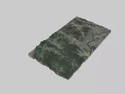 Seongnam City Low-poly 3D model