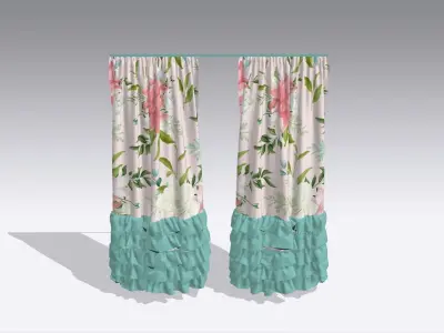 Curtain Low-poly 3D model