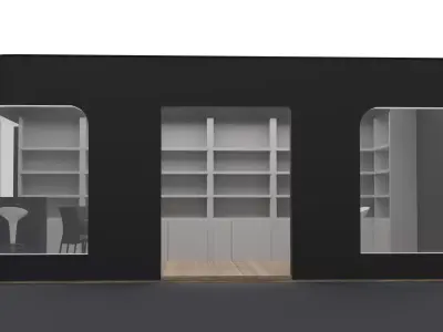 Book Exhibition Stall  3D Model Low-poly 3D model