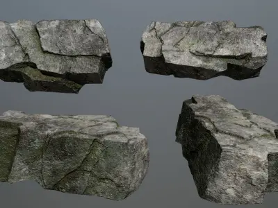 Rock Set 3 Low-poly 3D model