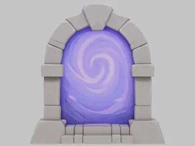Mystical Magic Portal Low-poly 3D model