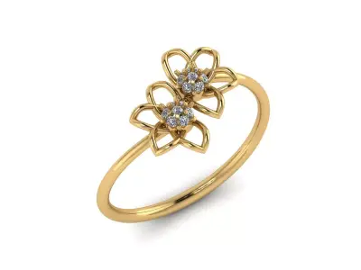 Jewelry Diamond Light Ring 09 3D print model