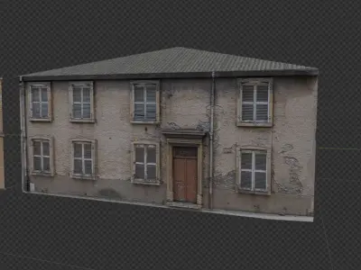 Ultra realistic old building Low-poly 3D model
