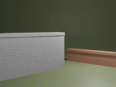 Realistic Brickwall fencing short and tall for printing 3D print model