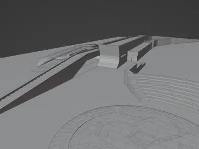 Landscape Formation 1 By Zaha Hadid Low-poly 3D model