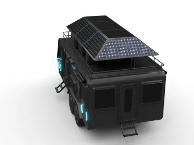 off-road camping trailer 3D model