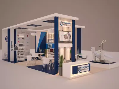 Medical And Pharmaceutical Exhibition Stall 3D model