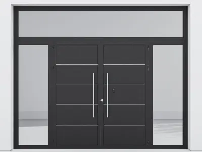 Aluminium door 57 3D model