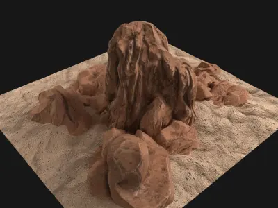 Desert rock 3D model