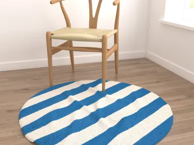 Round Rug Set 246 3D model