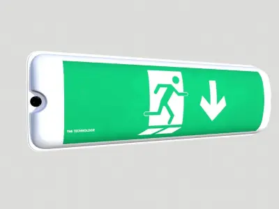 Emergency Escape Light Low-poly 3D model