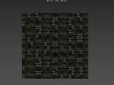 Corten tile set 40 - Metal Corten Natural Texture