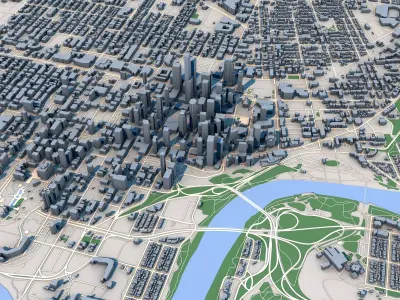 Edmonton City Canada 3D model