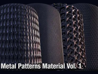 20 Metal Patterns PBR Material Texture