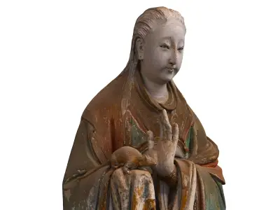 Deity Statue Sculpture09 3D model
