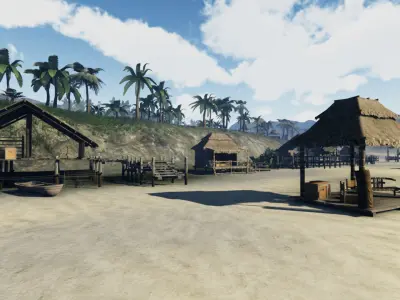 Tiki Island Updated Low-poly 3D model