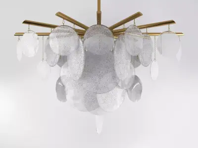 Nimbus chandelier with circles hanging from it 3D model