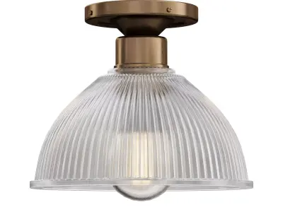 Erbil Prismatic Glass Flush Ceiling Light 3D model