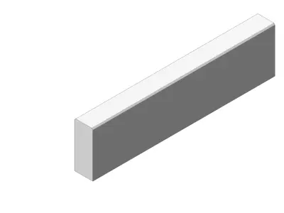 Concrete Curb 80 20 8 Modular Garden Border 3D model